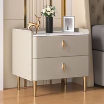 Light luxury bedside table all solid wood bedroom modern simple storage cabinet bedside slate small bedside storage cabinet