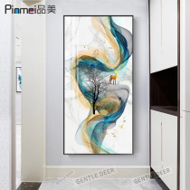 Xuanhua Guanou Jinghu decoration north installed porcelain living room meter box hanging painting modern simple aisle corridor entrance mural