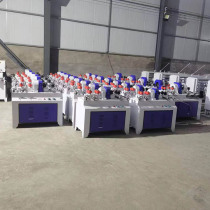 Hoe handle round rod machine frequency conversion speed regulation double inlet double outlet round rod forming machine sharpening round head sanding shovel handle machine