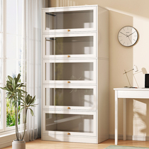 Dust-proof bookcase home bookshelf with door living room corner multi-layer storage display cabinet bedroom shelf floor-standing