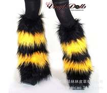 Red socks retro furry socks set Lolita mid-calf pile socks jk calf socks Harajuku cool color cow street