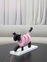 New light luxury abstract twisted lines cat fun resin ornaments childrens room living room porch home decorations
