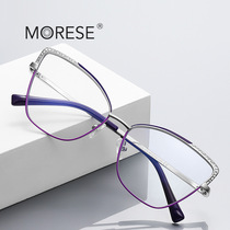 Metal hollow anti-blue light glasses 3113 womens cat eye optical glasses personality niche sweet cool style European and American frames