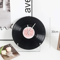 Vinyl record storage rack simple decorative painting stand ins birthday gift NetEase Cloud clock ornament display