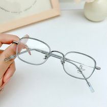 M2987 small square frame Korean style anti-blue light glasses fashionable square plain plain glasses can be paired with myopia glasses