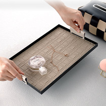 Nordic ins stainless steel laminated square storage tray fruit snacks afternoon tea tray sundries organizing ornaments