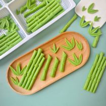 Chocolate Bamboo Leaf Cake Decoration Chinese Birthday Bamboo Baking Internet Celebrity Panda Accessories Internet Celebrity Plug-in