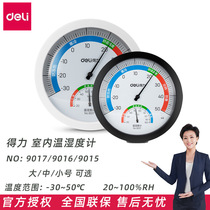 Deli 9017 Thermohygrometer Office Home Indoor Dry and Wet Thermometer Thermometer