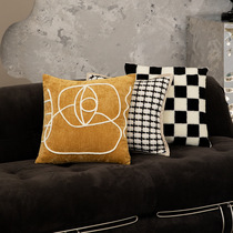 Nordic ins pillow case sofa bedside cushion back light luxury style embroidered tatami bay window cushion