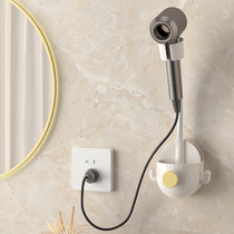 2024 lazy hair dryer rack storage rack no punching hair dryer holder hand free rotating hair dryer storage