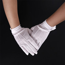 1 4Pair White All Finger Ceremonial Cotton Gloves For Men An
