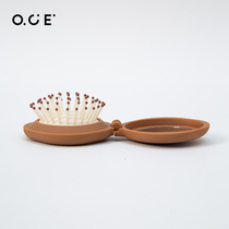 OCE Folding Mirror Comb All-in-One Portable Mini Air Cushion Comb Cute Girl Small Comb Massage Comb