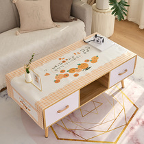 Nordic thickened cotton and linen waterproof and oil-proof no-wash tablecloth TV cabinet coffee table tablecloth set home cloth dustproof