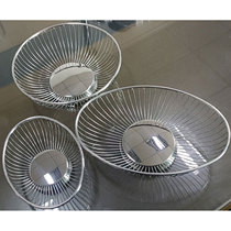 Export quality 304 stainless steel fruit basket bread basket fruit basket hollow fruit plate living room coffee table Nordic simplicity