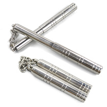 500g all-stainless steel telescopic portable nunchaku nunchaku two-section stick with high-end stick cover