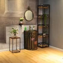 Internet celebrity iron art industrial style wash basin column type one-piece personalized container wash basin retro old wash basin