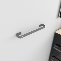 Bathroom single-layer towel hanging rod punch-free slipper rack space aluminum towel bar bathroom wall-mounted storage towel bar