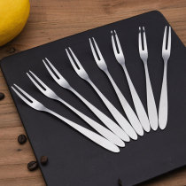 304 stainless steel fruit fork thickened food grade dessert cake creative small fork 5 pieces with fruit picks