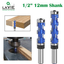 1 2 handles 12 handles Upper and lower bearing spiral trimming cutter Paint blue woodworking milling cutter Double bearing engraving cutter