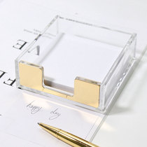 Creative note box transparent acrylic gold note holder pin nail clip storage box rose gold spot direct sale