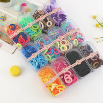 Cute colorful girls hair tie manufacturer childrens headband mixed color rubber band high elastic hair tie headwear