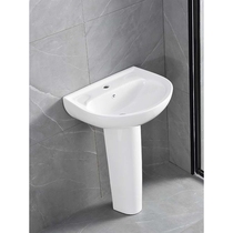 Column wash basin simple floor-standing bathroom small apartment column type basin home balcony ceramic wash basin