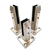 304 stainless steel swimming pool clip without punching base tempered glass fixed clip railing column stair accessories