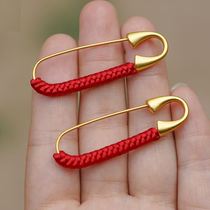 Gold pin red rope baby child baby maternity accessories DIY Year of the Dragon frightening anti-pressure buckle pendant corsage