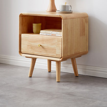 Solid wood bedside table storage cabinet bedroom bedside cabinet small cabinet mini bedside table simple storage cabinet Nordic