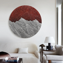 There is a little flower shop: Ji Feng decorative painting round Japanese hanging painting three-dimensional abstract entrance hall mural sideboard