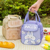 Cartoon lunch bag portable lunch box bag student lunch bag large capacity childrens insulated lunch bag
