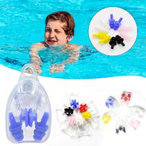 Swimming Earplug Nose Clip Silicone Lanyard Ear Plugs Waterp