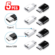 5pcs Adapter Micro USB Conversion Type-C Adapter Data Cable