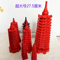 College Entrance Examination High School Entrance Examination Cinnabar Tower Nine-Story Thirteen-Story High 18 Centimeters Wenchang Tower Ornament Craftsmanufacturer Hongta