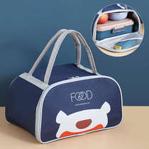 Large lunch box bag handbag thermal insulation thickened aluminum foil lunch bag hand bag primary school student waterproof and oil-proof lunch box bag