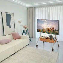 New stainless steel retro TV stand living room bedroom removable wheeled bracket simple hanging rack 32-75 inch rack