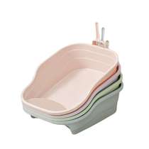 Large semi-enclosed litter box for kittens deodorant and splash-proof large cat litter box cat supplies thickened cat toilet