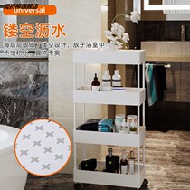 Floor-standing multi-layer movable storage rack for home kitchen and bathroom sandwich trolley multi-functional storage storage rack