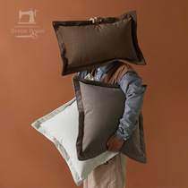 Nordic modern ins style pillow cushion sofa cushion solid color edge polka dot bedside waist pillow pillow cover