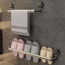 High-quality suction cup towel rack bathroom punch-free suction cup hook towel bar bathroom storage rack hanging rod