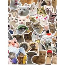 50PCS Cat MEME Funny Animals Stickers Vintage Toy stickers stickers
