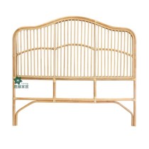 Rattan headboard B&B model room background floor decoration ins natural rattan bed backrest
