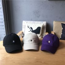 Womens hat summer Korean version versatile small letters simple soft top baseball cap men and women trendy hip-hop casual peaked hat trend