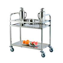 Factory direct sales detachable stainless steel condiment cart hotel multi-functional stainless steel trolley with multiple specifications available