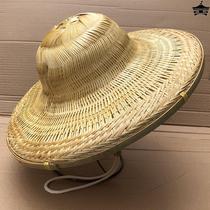 Hainan bamboo woven Zhongshan hat bamboo hat dance props large brim hat sun protection and rain protection large round hat bamboo woven dome hat