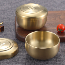不金色锈钢小碗韩式福字盖碗米饭碗蘸调料理碗创意个性商用韩餐碗