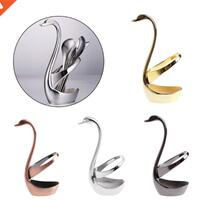 Swan Spoon Holder Table Tableware for Coffee Spoons Frut Fo