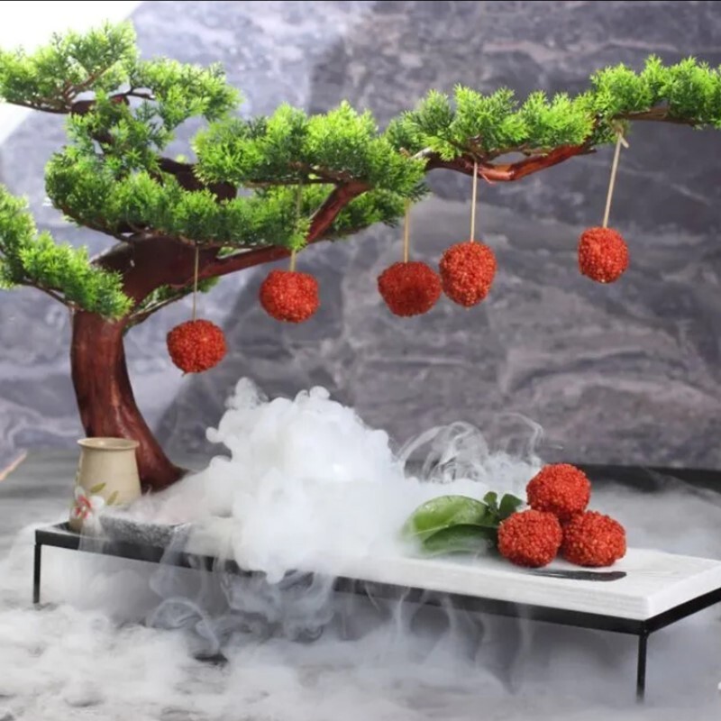 Trendy Lychee Shrimp Ball Artificial Tree Tableware New Chinese-Style Plating Decoration with Bamboo Skewers and Fake Tree Branches for Creative Dining Trendy Lychee Shrimp Ball Artificial Tree Tableware New Chinese-Style Plating Decoration with Bamboo Skewers and Fake Tree Branches for Creative Dining