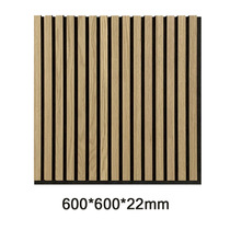 Polyester fiber wood strip sound-absorbing grille board environmentally friendly wooden MDF living room wall concave and convex sound insulation board factory foreign trade