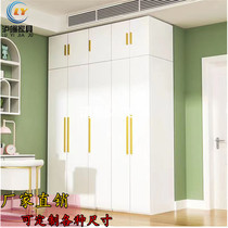 4H home light luxury large wardrobe steel bedroom metal combination cabinet with drawers modern simple iron art finished clothes